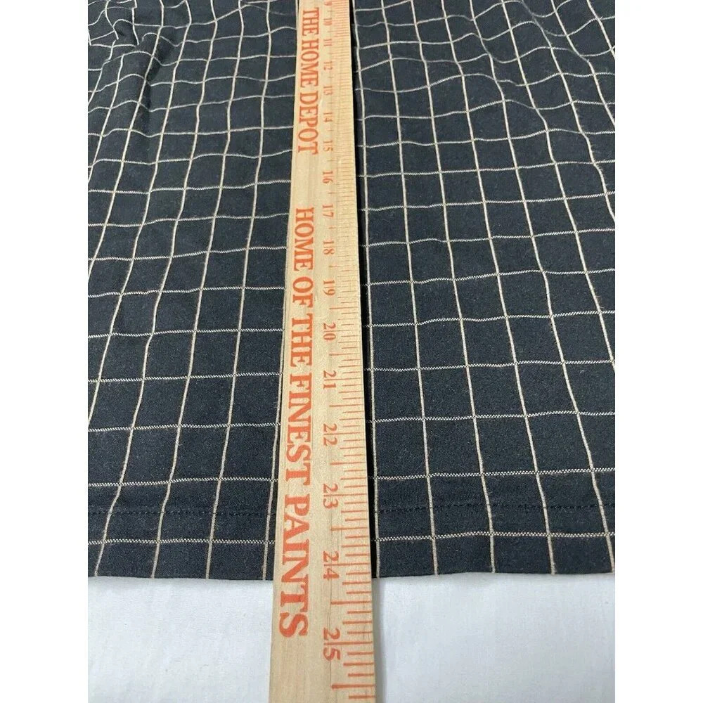 J Jill Ponte Blouse 2x WindowPane Plaid Button Accent Stretch Side Slit Buttons - Picture 7 of 8